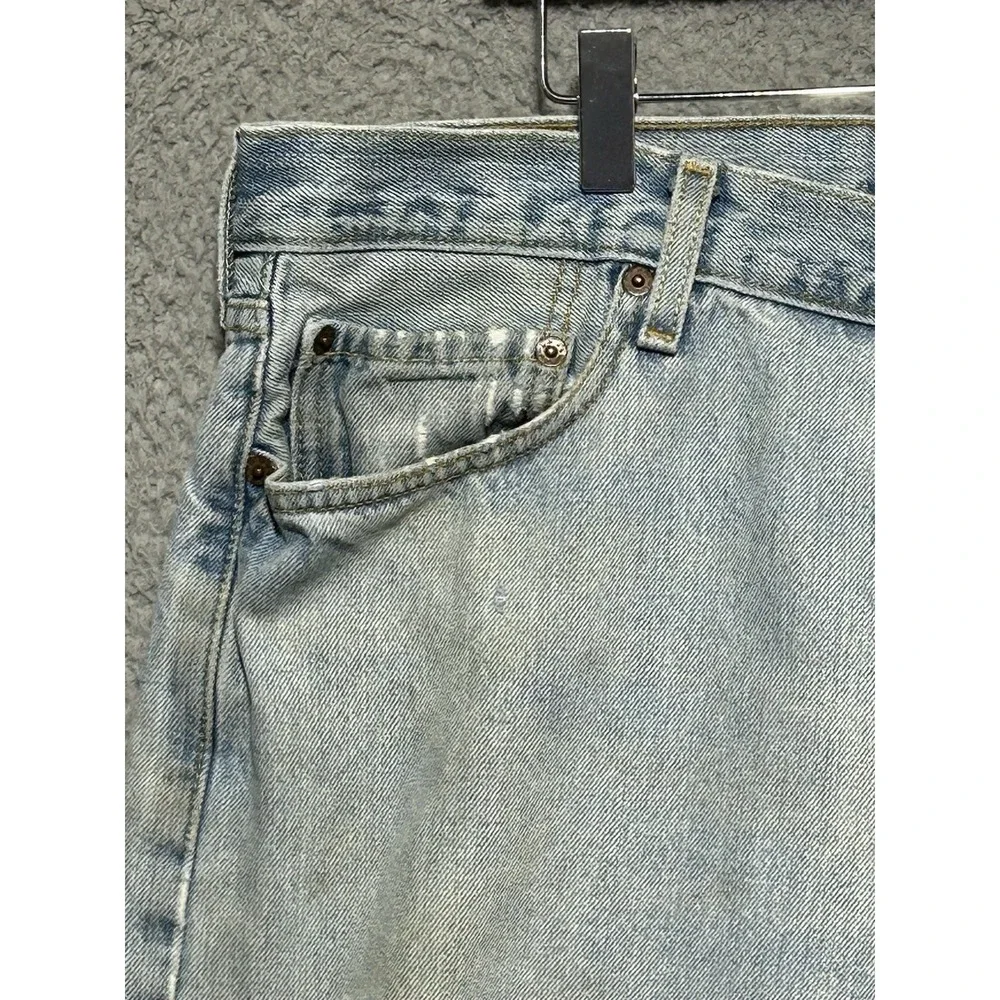 Vintage Y2K 2005‎ Levis 501xx Thrashed Distressed Button Jeans 36x34 Punk Grunge